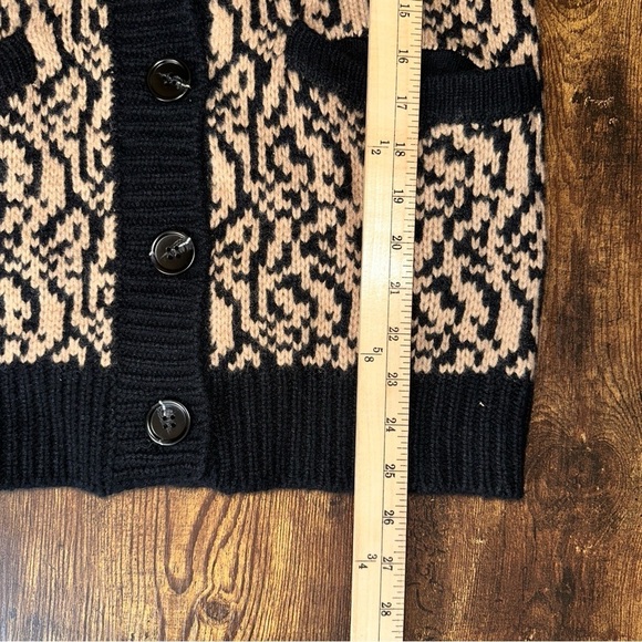 Elie Tahari Sweater Womens XS Cashmere‎ Animal Print Cardigan Formal Preppy - Picture 11 of 13